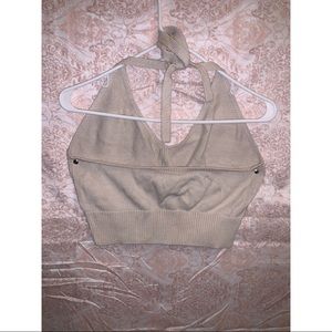 Divided Knitted Crop Top